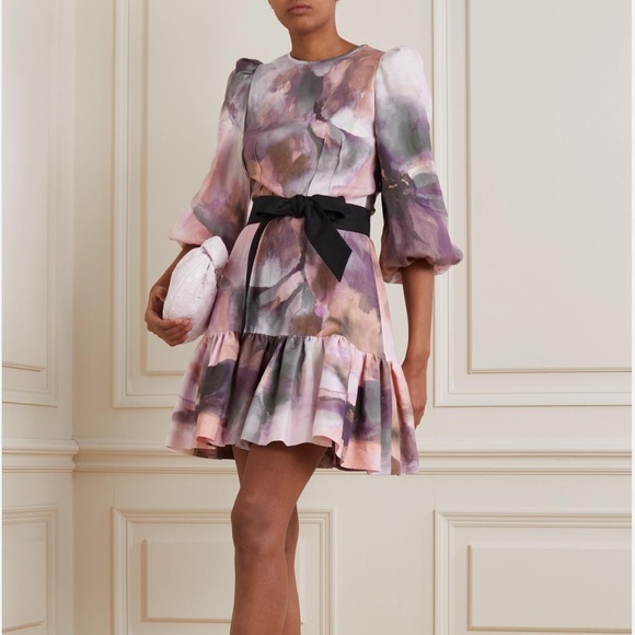 Anna Mason Dahlia Belted Painterly Dress